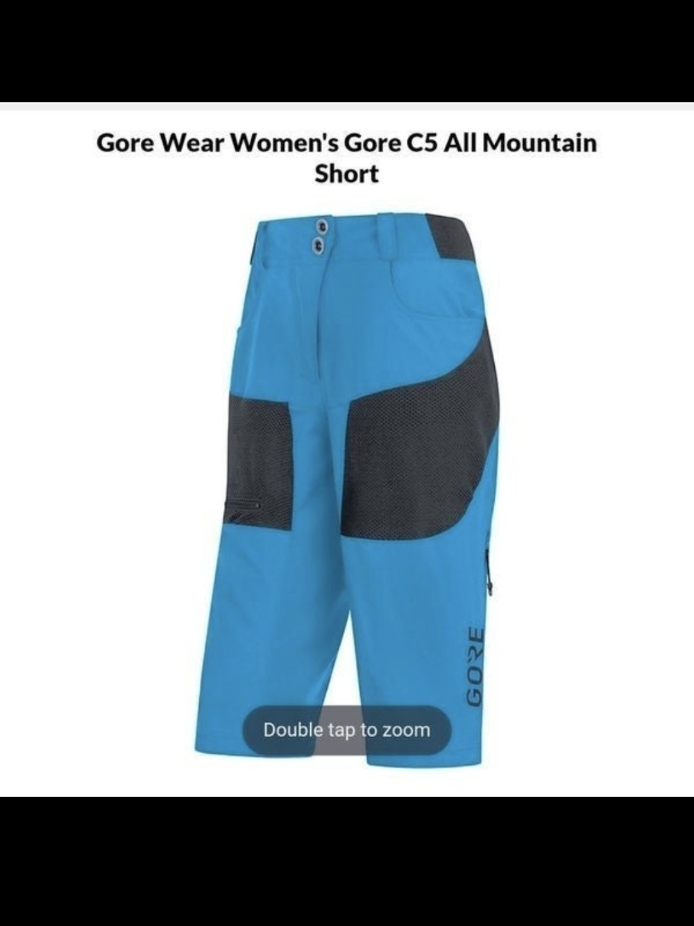 GORE-TEX Women's All-Mountain Shorts in Blue with Black Panel412)